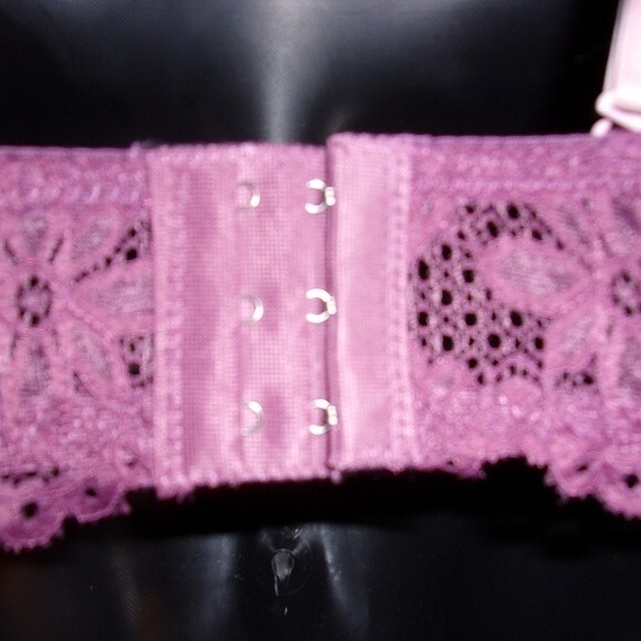 Youmita 34B Damson 2 Tone Floral Lace Push Up bra NWT - Picture 4 of 6